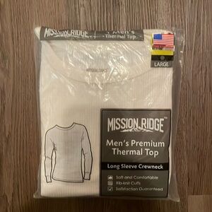 Mission ridge premium thermal top, long sleeve crewneck, new, large